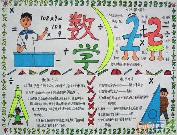 数学与生活的小报图片